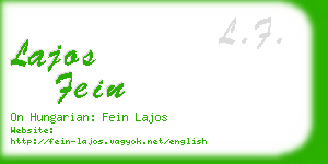 lajos fein business card